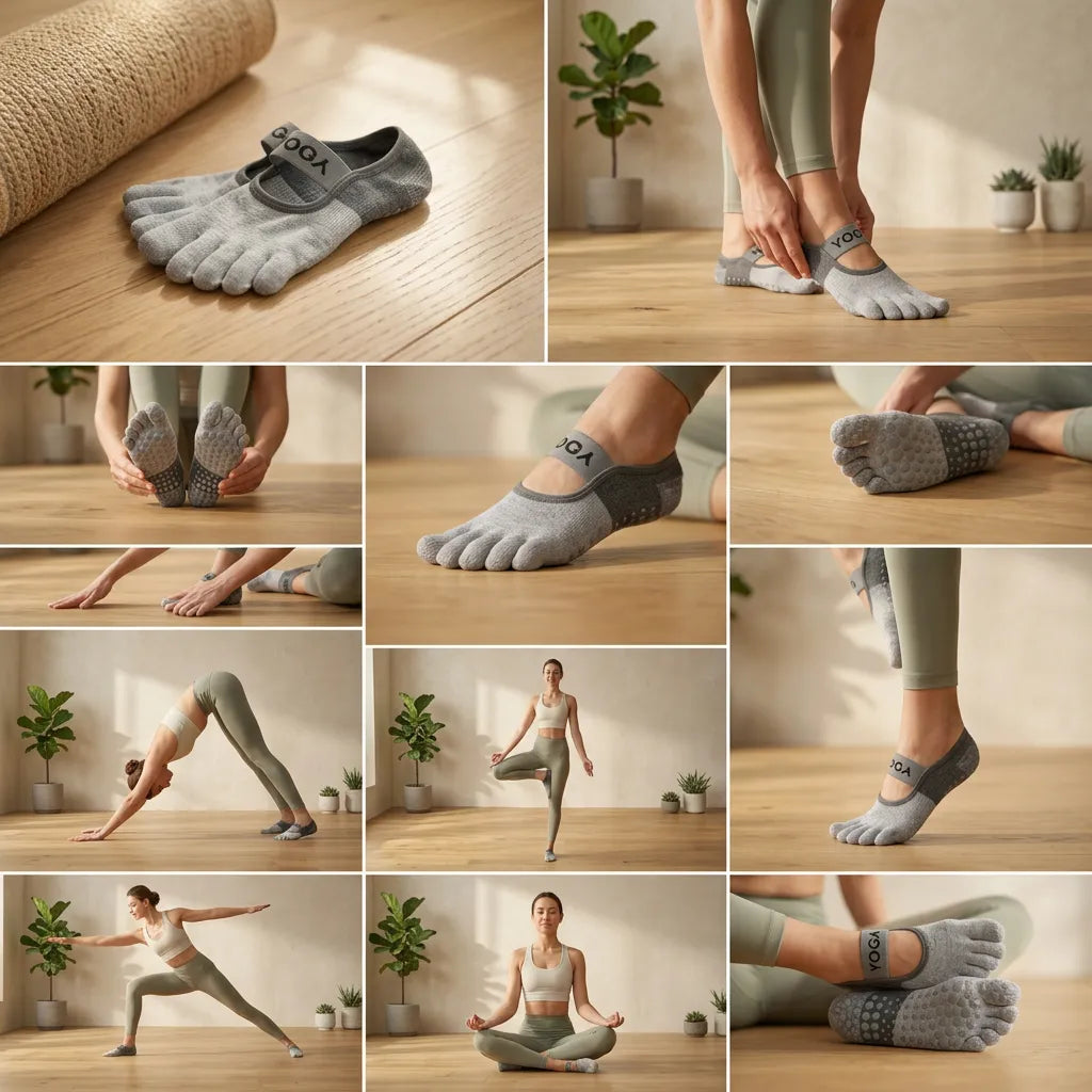 CoPure Non-Slip Yoga Socks Pack