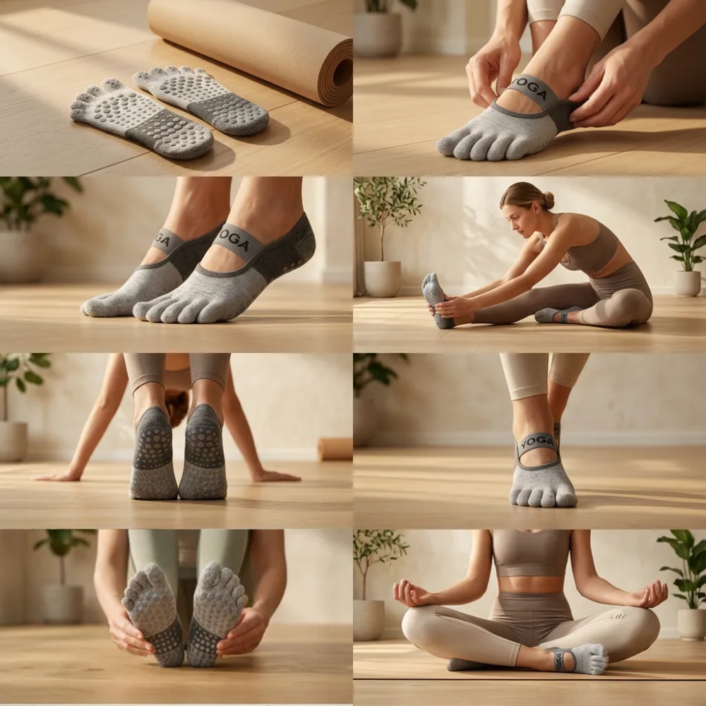 CoPure Non-Slip Yoga Socks Pack