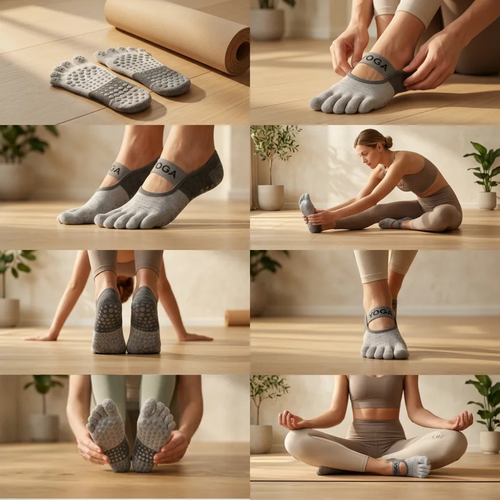 CoPure Non-Slip Yoga Socks Pack